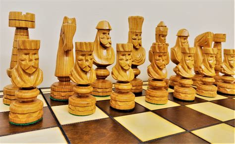 Wooden Large Chess Set 60 X 60 Hand Made Woodeeworld Woodeeworld
