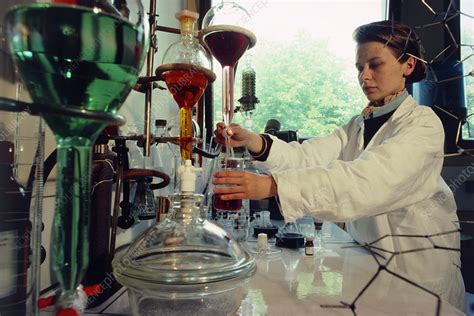 Chemist At Work In Laboratory Stock Image T8750328 Science Photo