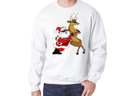Gangster Santa And Reindeer Funny Christmas Fleece By Mydagreat 23