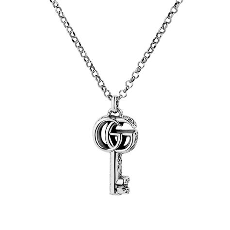 Gucci Sterling Silver Gg Marmont Key Necklace Ybb62775700100u Goldsmiths
