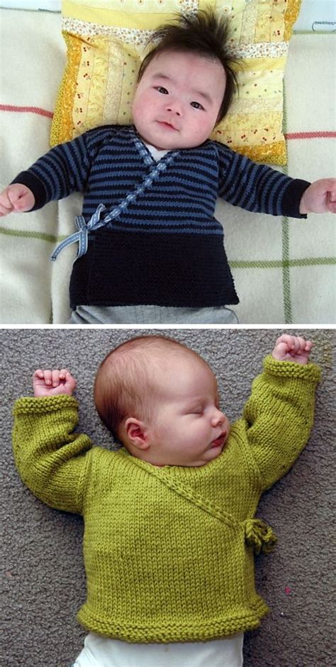 Free Knitting Pattern For Baby Sachiko Kimono Sweater This Easy Fit