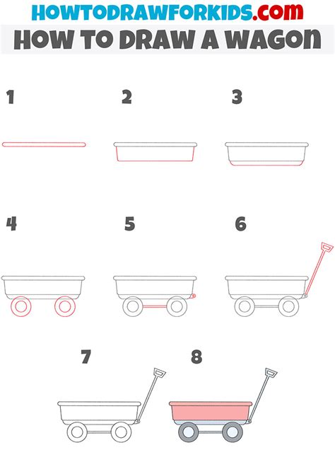 How To Draw A Wagon Easy Drawing Tutorial For Kids