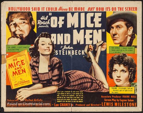 Of Mice And Men 1939 Movie Poster
