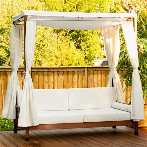 Outdoor Daybed With Canopy Nzymes Granules Amazon Com Modway Siesta Wicker Rattan Outdoor