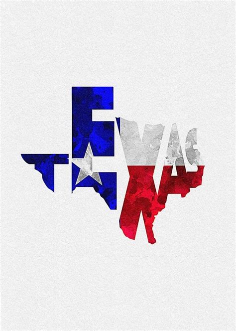 Texas Typographic Map Flag Sticker In 2020 Us States