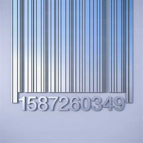 Barcode Close Up 3d Rendering Stock Photo