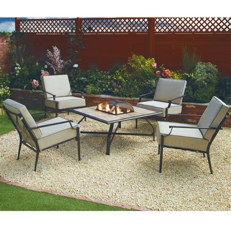 Keep your patio furniture clean, dry and in top condition with outdoor furniture covers from ace hardware. Decoration Gas Fire Pit Table And Chairs Outdoor Tables ...