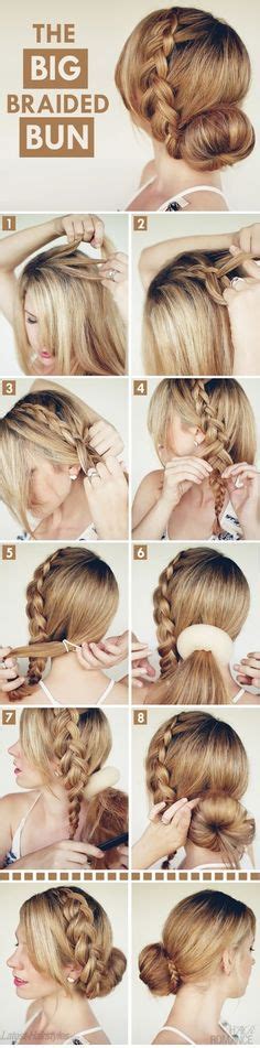 The Big Braided Bun Easy Updo Donut Bun Hairstyles