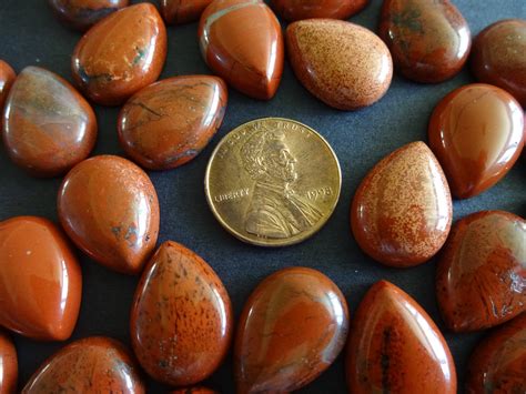 18x13mm Natural Red Jasper Gemstone Cabochon Teardrop Cabochon