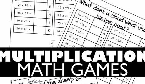 Multiplying Games For 4th Graders - Jack Cook's Multiplication Worksheets