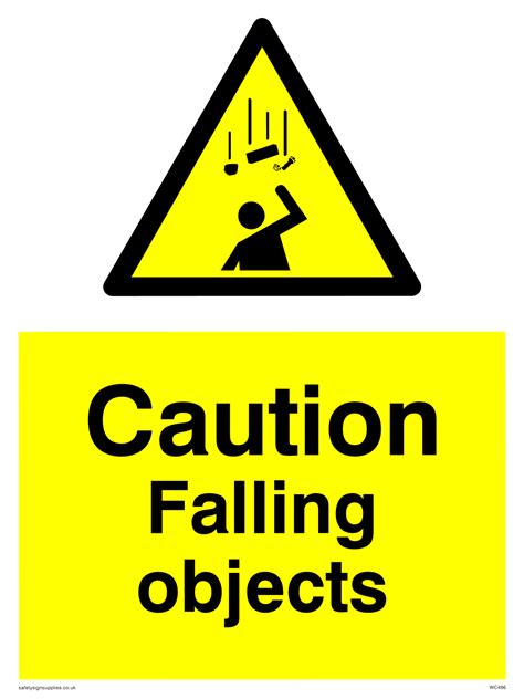 Caution Falling Objects From Safety Sign Supplies