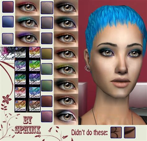 Anva Vibrant Shadows As Default Sims 2 Makeup Makeup Accessories
