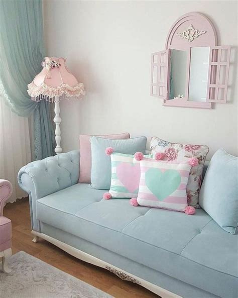 Cozy And Colorful Pastel Living Room Interior Style 36 Pastel Living