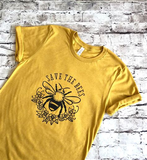 Save The Bees Tshirt Bee Tshirt Bee Kind T Shirt Yellow Etsy