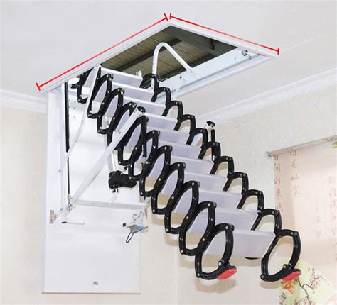 Electric Attic Pull Down Ladder Indoor Invisible Folding Stairs Loft C