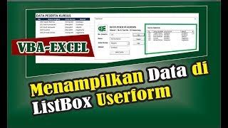 Cara Menampilkan Data Di Listbox Userform Vba Excel Doovi