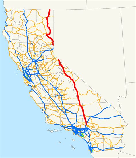 Us Route 395 In California Wikipedia Bishop California Map