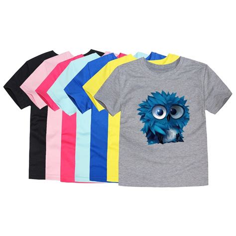 New Summer Baby Girls T Shirts Kids Owl Animal Printing T Shirts