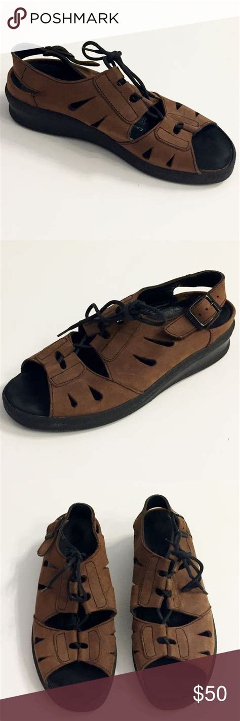 Birkenstock Brown Leather Tatami Sandals 37 7 Black Ankle Boots