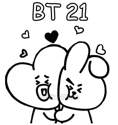 200 Tranh Tô Màu Bt21 Siêu Cute đáng Yêu Cho Bé Update 2022