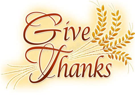 Give Thanks. Illustration of the words Give Thanks and stalks of wheat ...