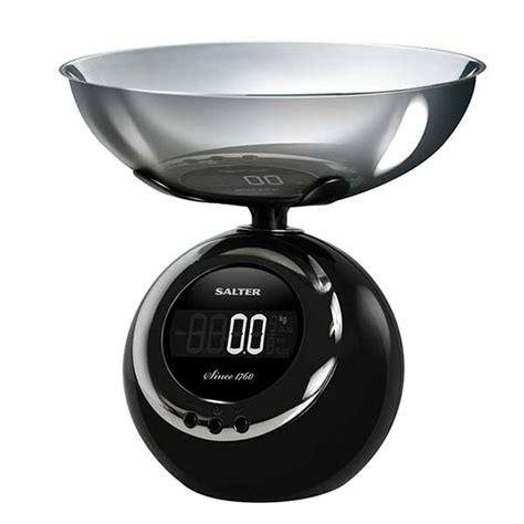 Salter Orb Kitchen Electronic Digital Scales - Black 1047 BKDT