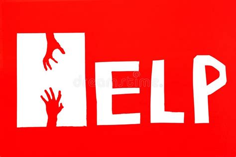 Human S Hand Reaching Out For Help On Red Background Stock Illustration