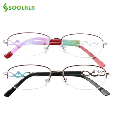 Soolala Semi Rimless Cheap Reading Glasses 2017 New Lightweight Half Frame Eyeglasses Women Men