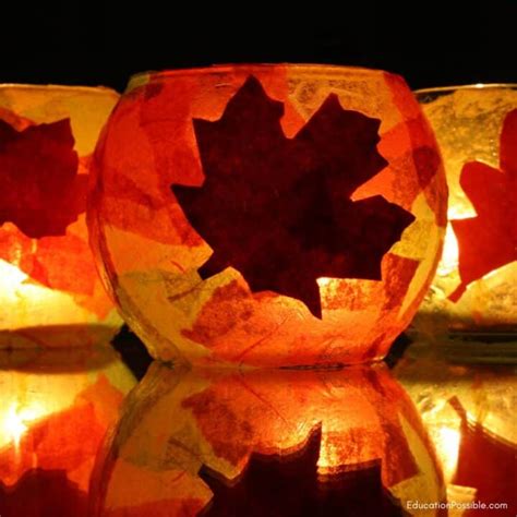 This Simple Autumn Leaf Luminary Is A Fun Fall Craft For Kids