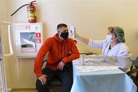 A Russian Conscript Undergoes A Medical Check Up At A Local News
