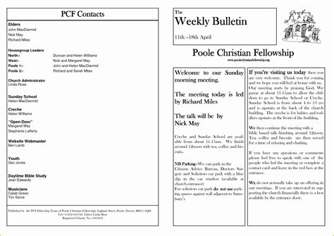 Free Bulletin Templates For Churches Of 9 Church Bulletin Templates