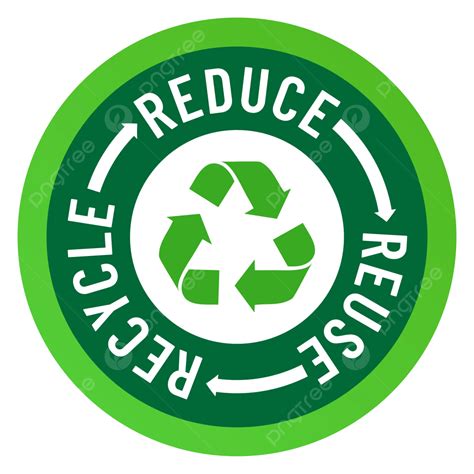 Círculo Reducir Reutilizar Reciclar Pegatina Con Símbolo De Icono