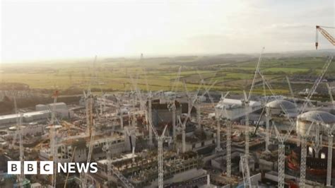 drone footage shows hinkley point c progress bbc news