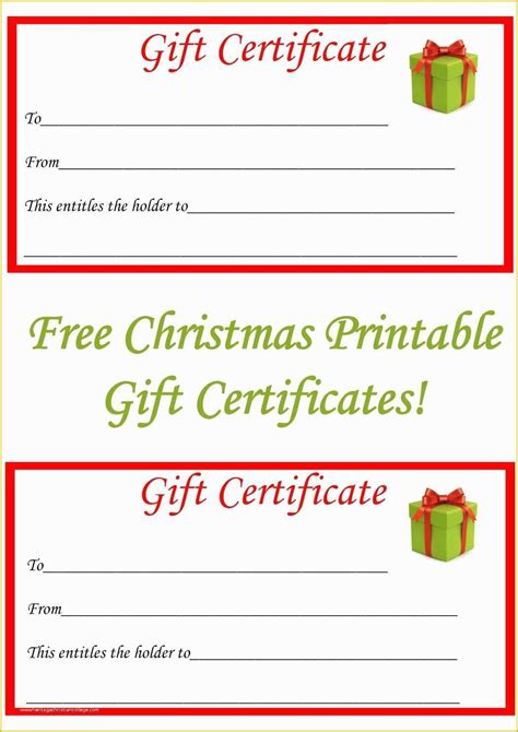 Christmas blank gift certificate template free of best 25 printable t certificates ideas on