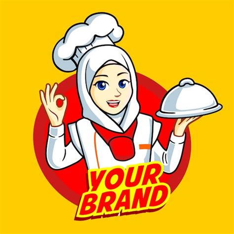 Premium Vector Woman Muslim Chef