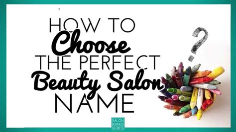 How To Choose The Perfect Beauty Salon Name Youtube