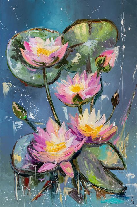 Water Lilies Painting By Liubov Kuptsova Jose Art Gallery