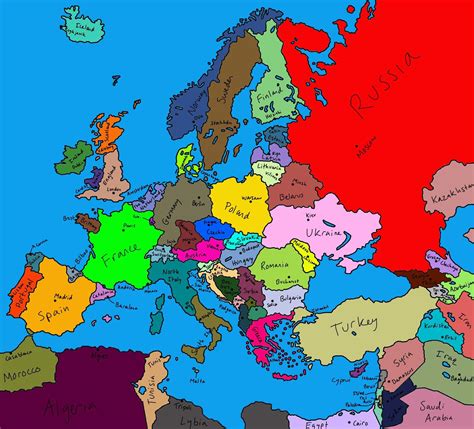 An Alternate Europe And Surrounding Areas Imaginarymaps