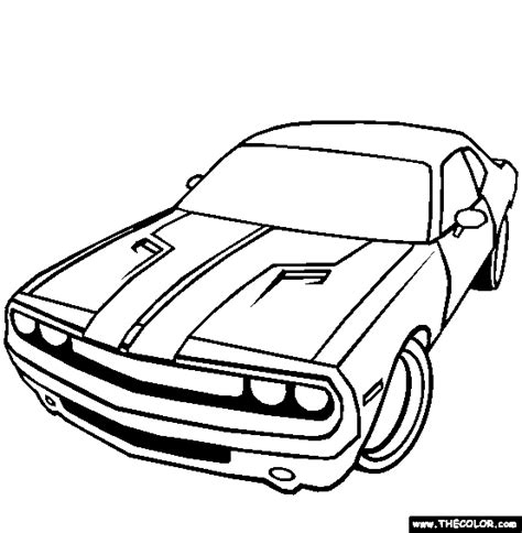 This 1971 dodge challenger rt 426 hemi is of the most celebrated american classic muscle car and equipped with the most famous v8 ever produced. Cars Online Coloring Pages | TheColor.com