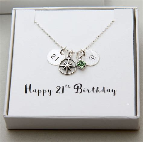 21st Birthday T For Her 21st Birthday Daughter Necklace Etsy