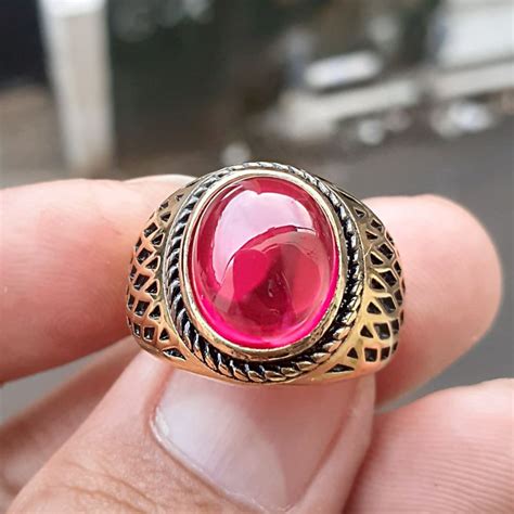 Jual Cincin Batu Merah Siam Minimalis Super Keren Shopee Indonesia