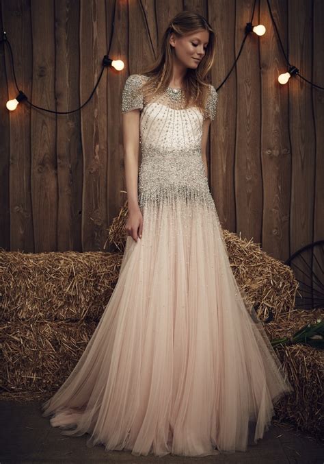 Jenny Packham Dixie Heavily Embellished Tulle Wedding Dress