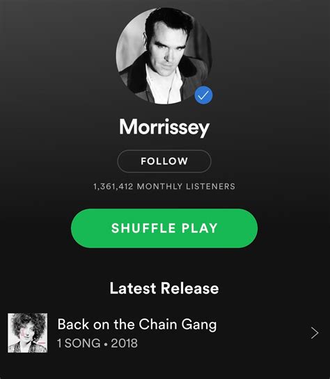 spotify messages from morrissey morrissey central