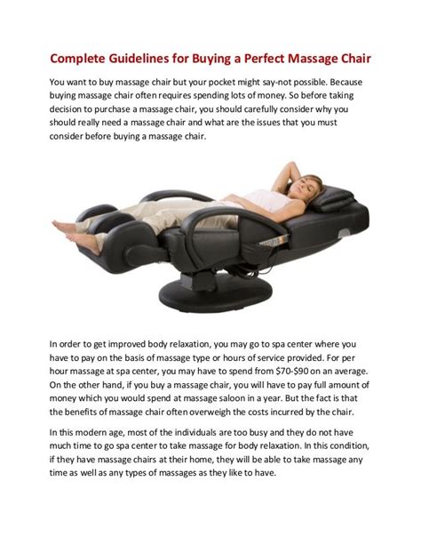 Here Is A Complete Guidelines For Buying A Perfect Massage Chairs Hope You Will Love It