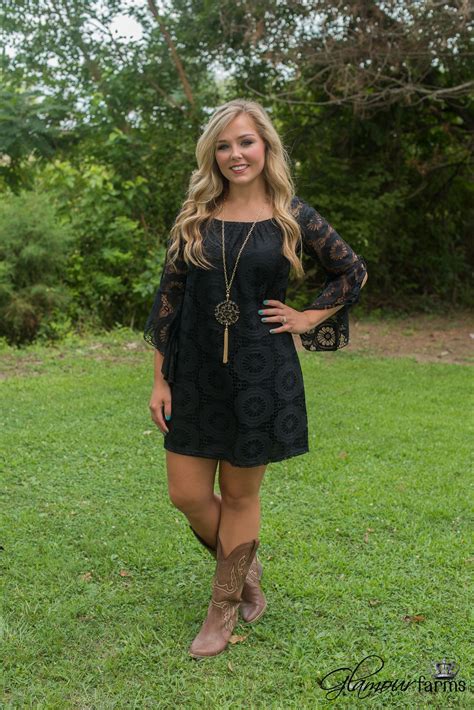 Utah Union Lace Tunicdress Black Cowgirl Dresses Country Dresses