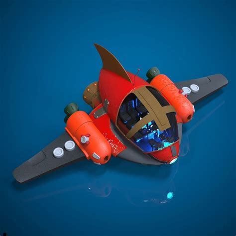 Toon Spacecraft 3d Model Cgtrader