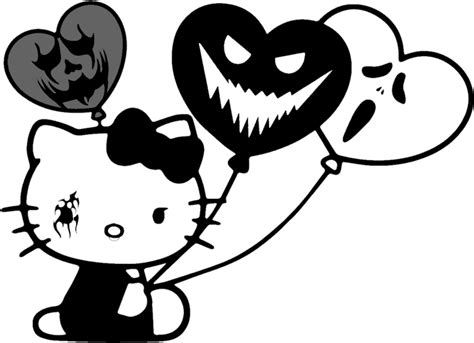 Download Hellokitty Kitty Creepy Cat Ballons Goth Emo