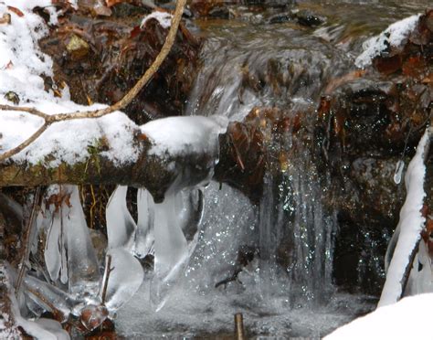 Lises Log Cabin Life Snowy Creek Magical Ice Formations