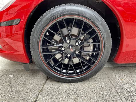 Corvette Wheels Cv08b C6 Zr1 Wheels Black Redline Corvette Rims