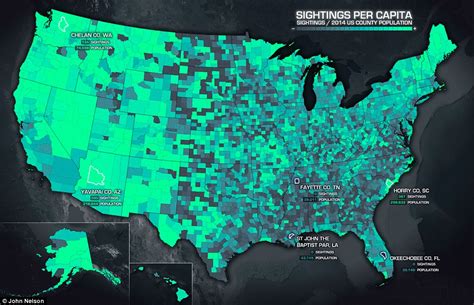 Ufo Sightings Map In Us Shows Fireball Shaped Craft Seen More Than Disc